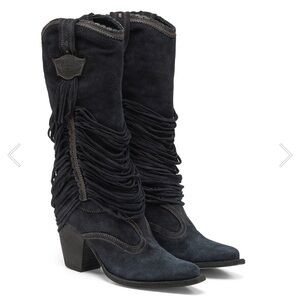 EL VAQUERO Kim Silverstone Carbon Black Boots 40 10